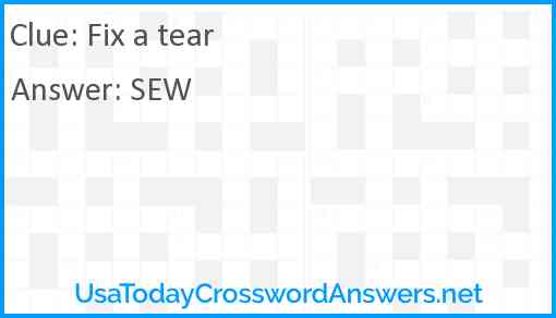 Fix a tear Answer