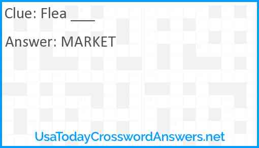 Flea ___ Answer