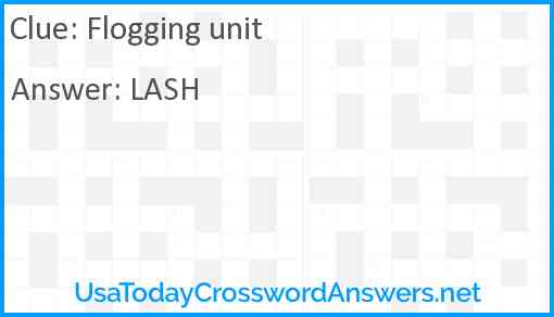 Flogging unit Answer
