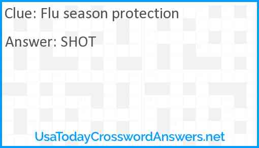 Flu season protection Answer