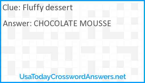 Fluffy dessert Answer