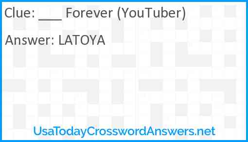 ___ Forever (YouTuber) Answer