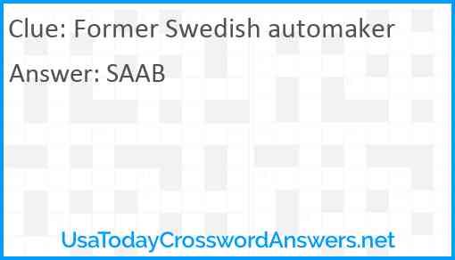 Former Swedish automaker Answer