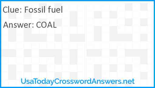 Fossil fuel Answer