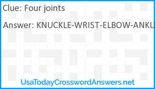 Four joints Answer