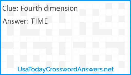 Fourth dimension Answer