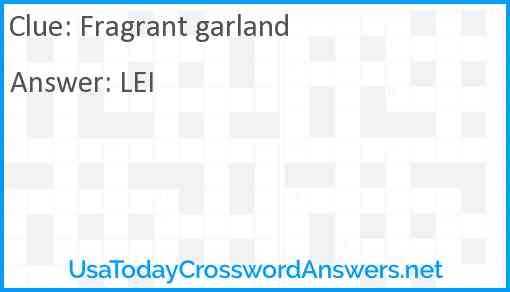 Fragrant garland Answer