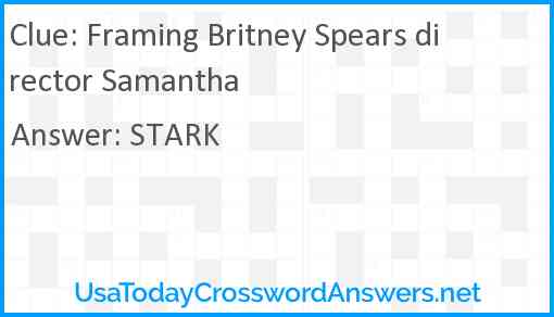 Framing Britney Spears director Samantha Answer