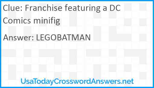 Franchise featuring a DC Comics minifig Answer
