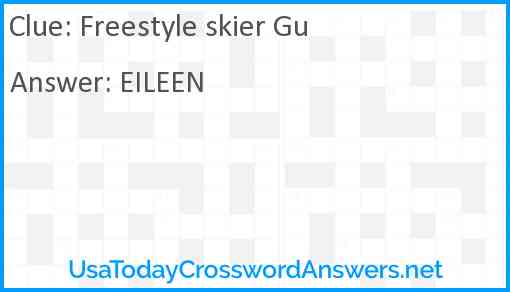 Freestyle skier Gu Answer