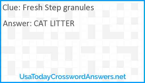 Fresh Step granules Answer