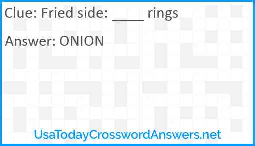 Fried side: ____ rings Answer