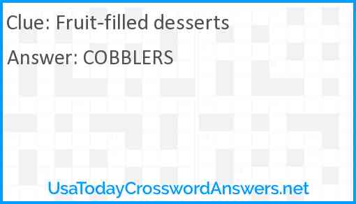 Fruit-filled desserts Answer
