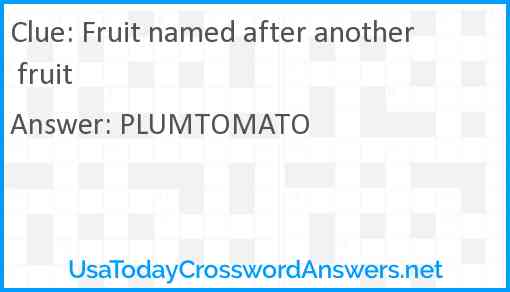 Fruit named after another fruit Answer