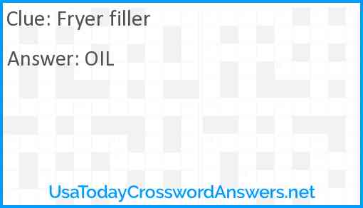 Fryer filler Answer