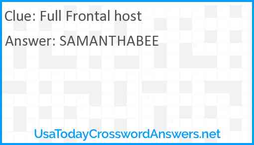 Full Frontal host Answer