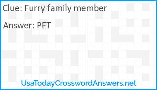 Furry family member Answer