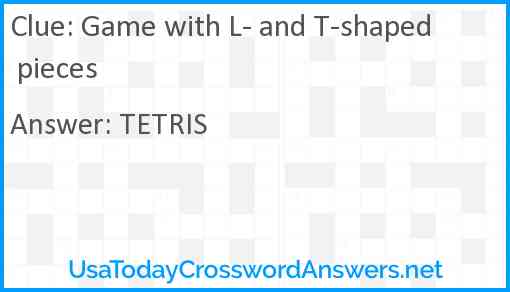 Game with L- and T-shaped pieces Answer