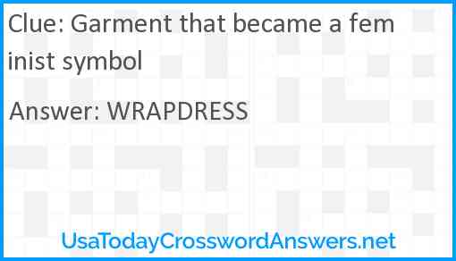 Garment that became a feminist symbol Answer