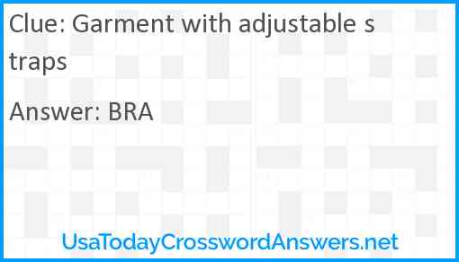 Garment with adjustable straps Answer