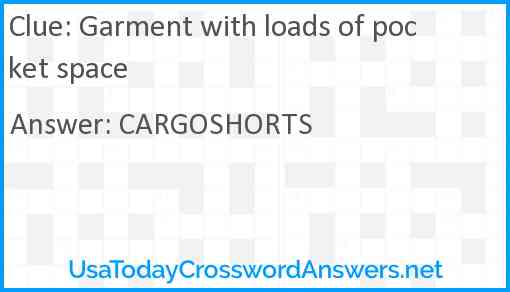 Garment with loads of pocket space Answer