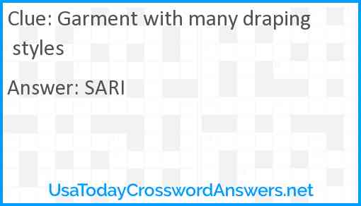 Garment with many draping styles Answer