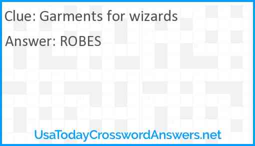 Garments for wizards Answer