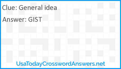 General idea Answer