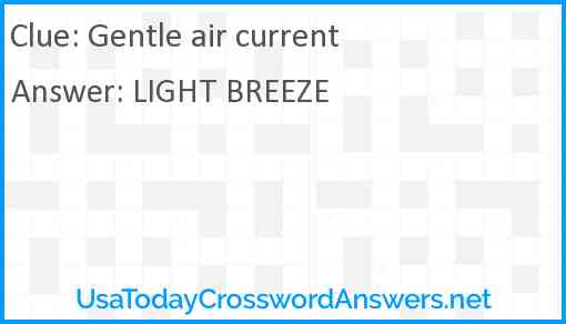 Gentle air current Answer