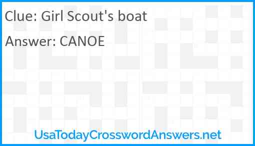 Girl Scout's boat Answer