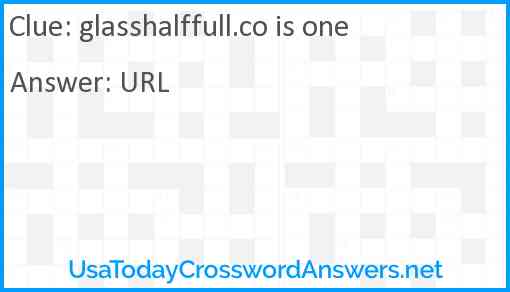 glasshalffull.co is one Answer