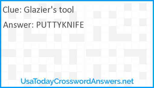 Glazier's tool Answer