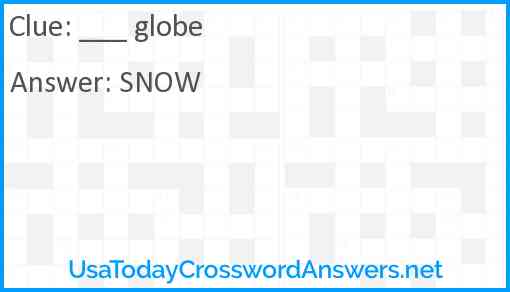 ___ globe Answer