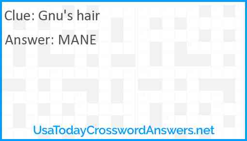 Gnu's hair Answer