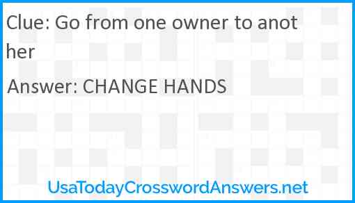 Go from one owner to another Answer