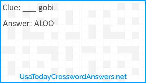 ___ gobi Answer