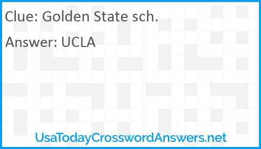 Golden State sch. Answer