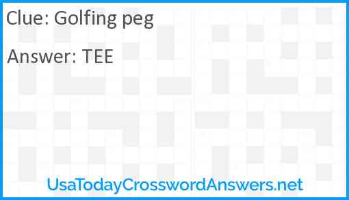 Golfing peg Answer