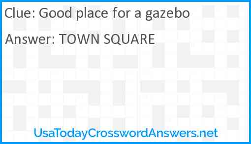 Good place for a gazebo Answer