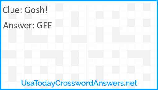 Gosh! Answer