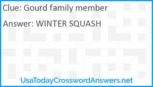 Gourd family member Answer