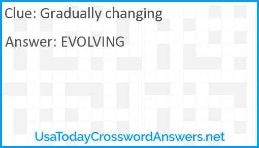 Gradually changing Answer