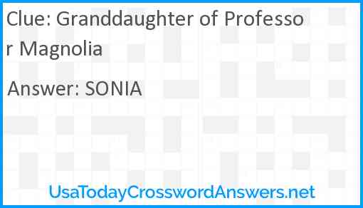 Granddaughter of Professor Magnolia Answer
