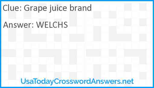 Grape juice brand Answer