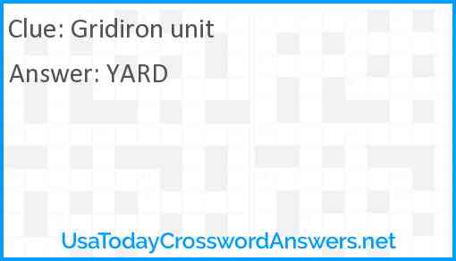 Gridiron unit Answer