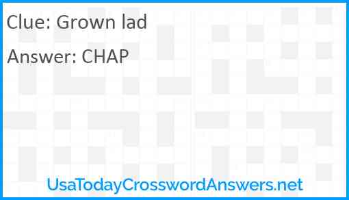 Grown lad Answer