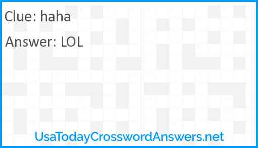 haha Answer
