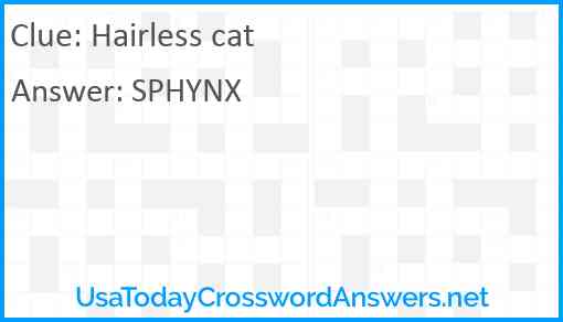 Hairless cat Answer