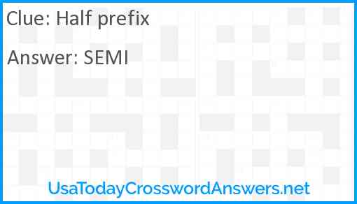 Half prefix Answer