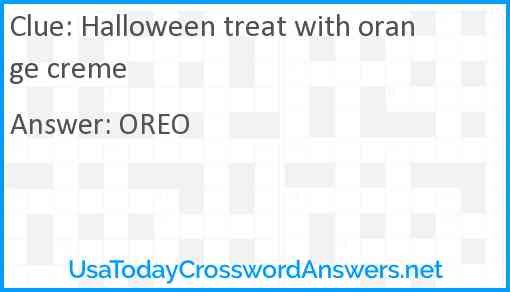 Halloween treat with orange creme Answer